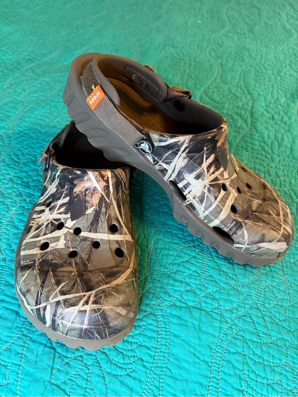 CROCS Men’s Camouflage Slip-On Clog in Brown